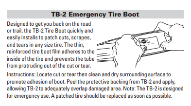 TB-2 Emergency Tire Boots