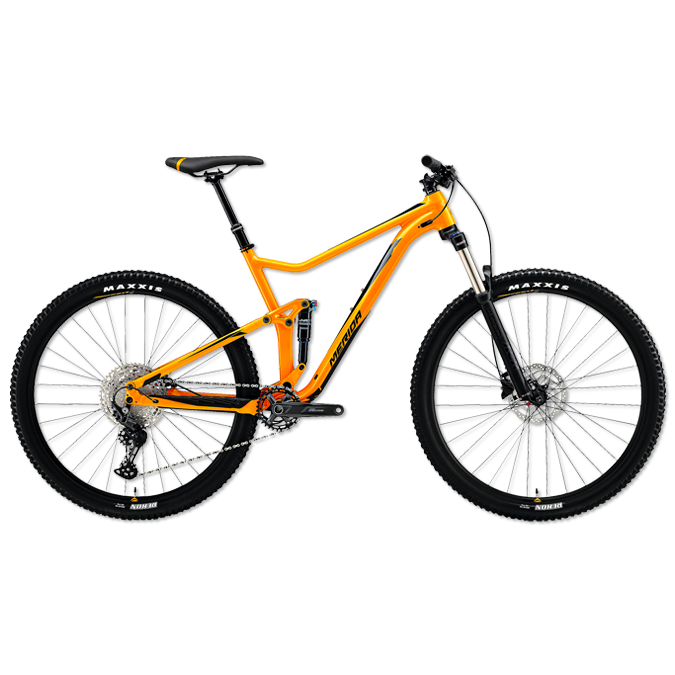 orange and black mountain bike