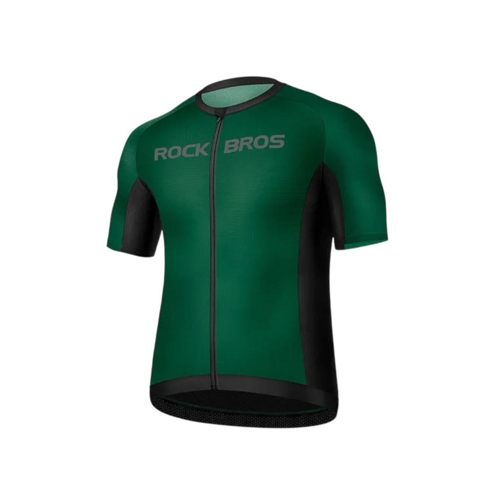 RockBros Short Sleeve Mens Cycling Jersey Army Green