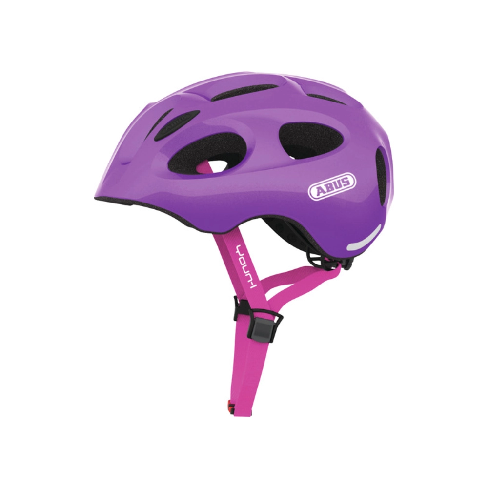 ABUS Youn-I Sparkling Integrated LED Junior Helmet